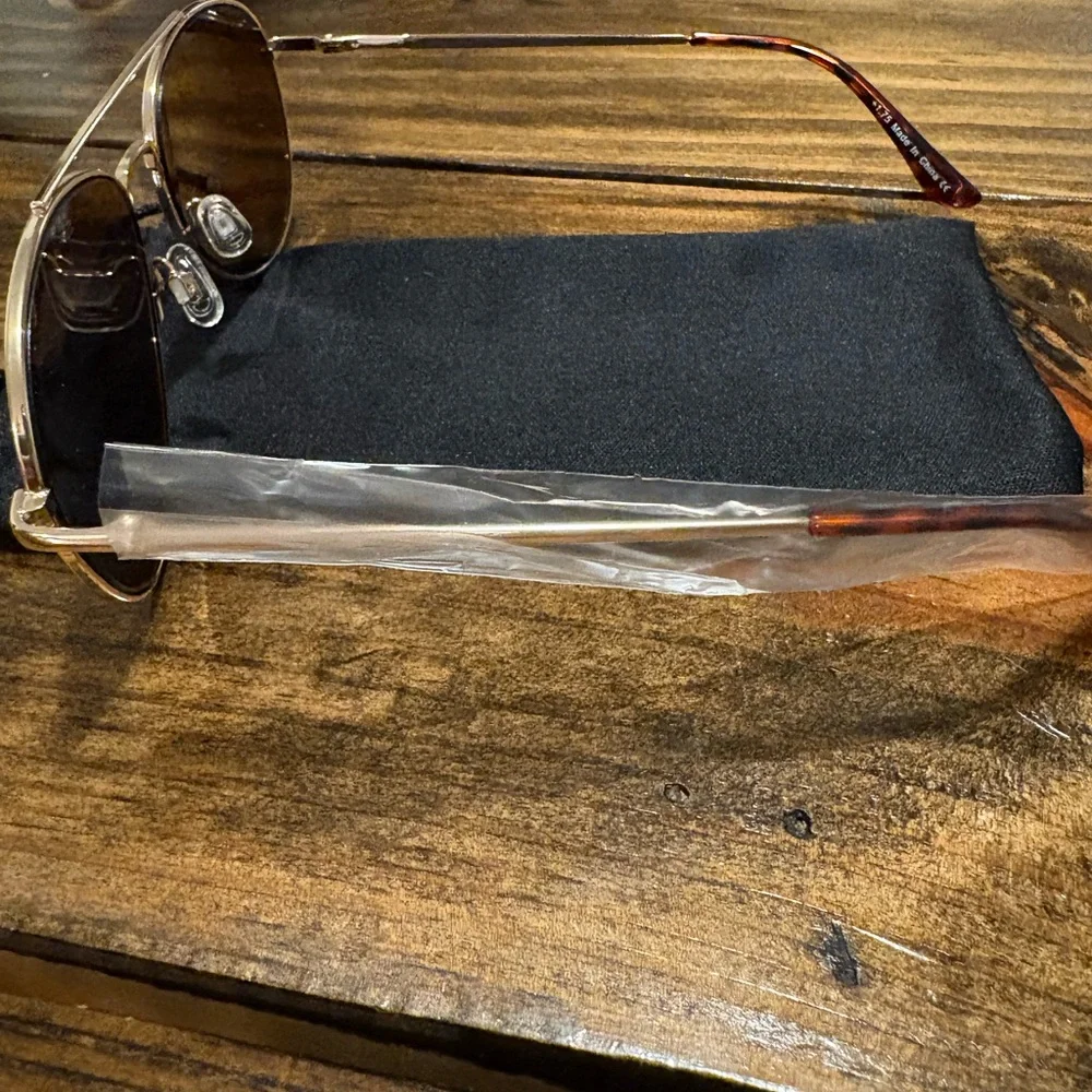 Gold Aviator Sunglasses
